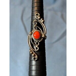 Silver Manygoats Naitive American Style Ring size 6.5